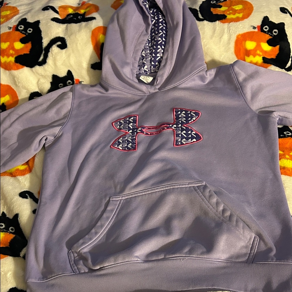 Under Armour womens Lavender Hoodie with Patterned Logo
